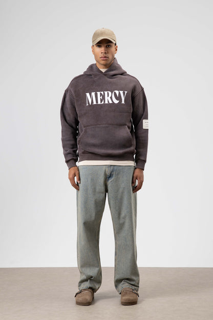 Kart Detaylı Yıkamalı Oversize Sweatshirt