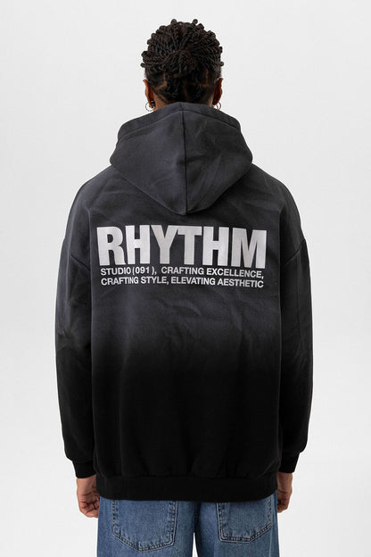Arka Baskılı Oversize Kapüşonlu Sweatshirt