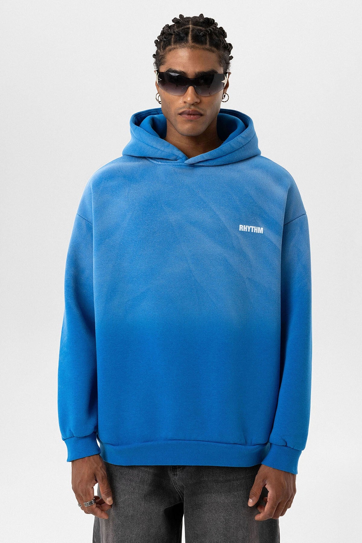Arka Baskılı Oversize Kapüşonlu Sweatshirt