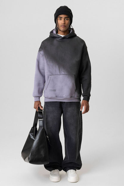 Renk Geçişli Oversize Kapüşonlu Sweatshirt
