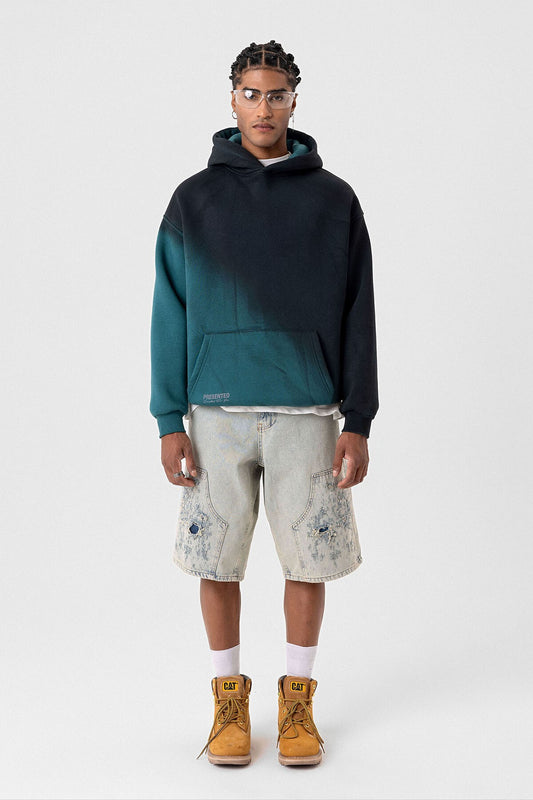 Renk Geçişli Oversize Kapüşonlu Sweatshirt