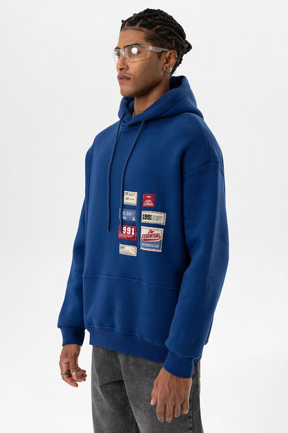 Etiket Detaylı Oversize Sweatshirt
