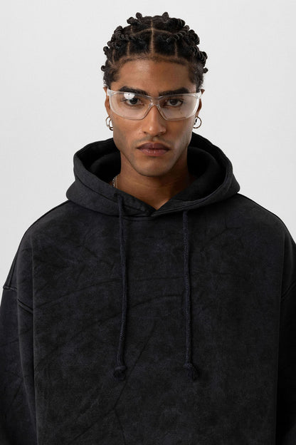 Basic Yıkamalı Oversize Sweatshirt