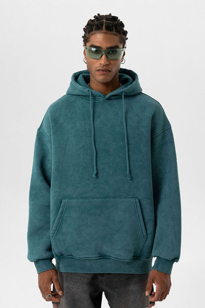 Basic Yıkamalı Oversize Sweatshirt