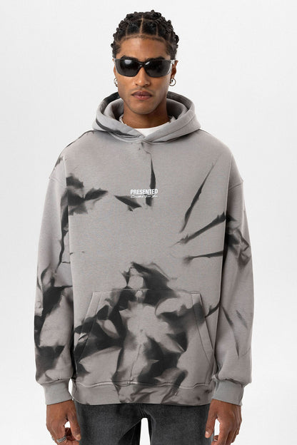 Renk Detaylı Kapüşonlu Oversize Sweatshirt