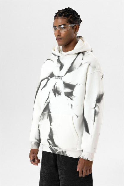 Renk Detaylı Kapüşonlu Oversize Sweatshirt