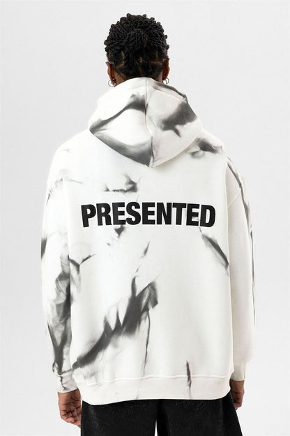Renk Detaylı Kapüşonlu Oversize Sweatshirt