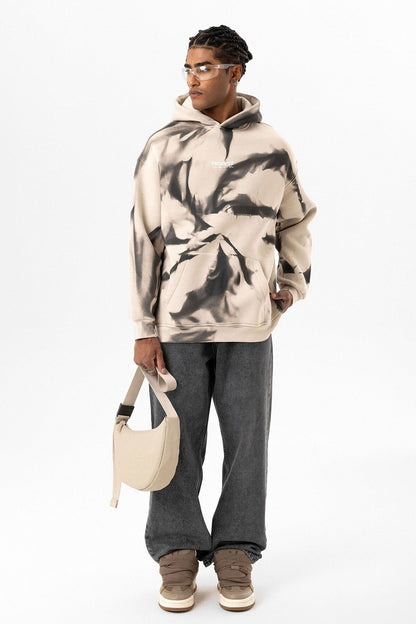 Renk Detaylı Kapüşonlu Oversize Sweatshirt