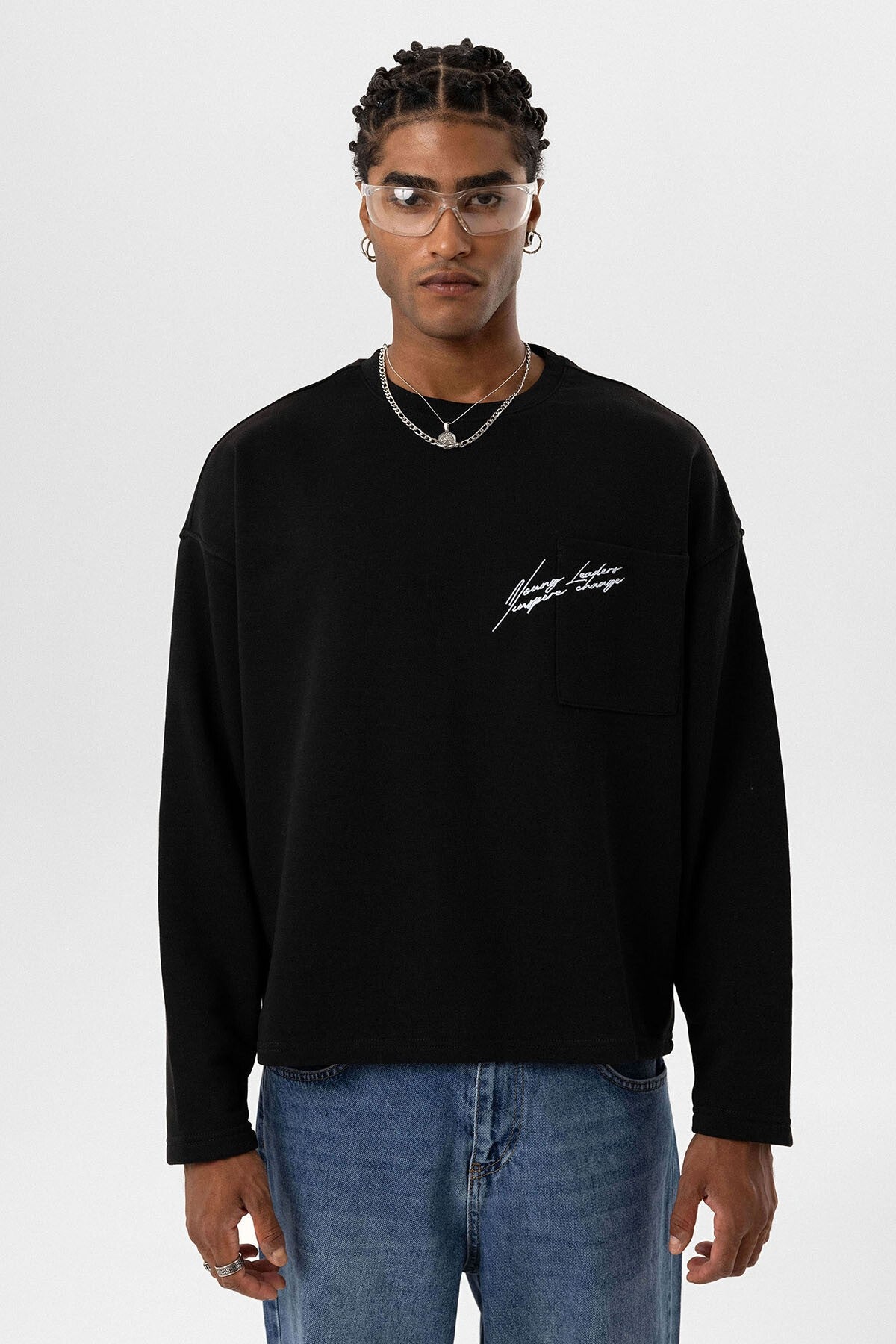 Cep Detaylı Oversize Sweatshirt V10-30