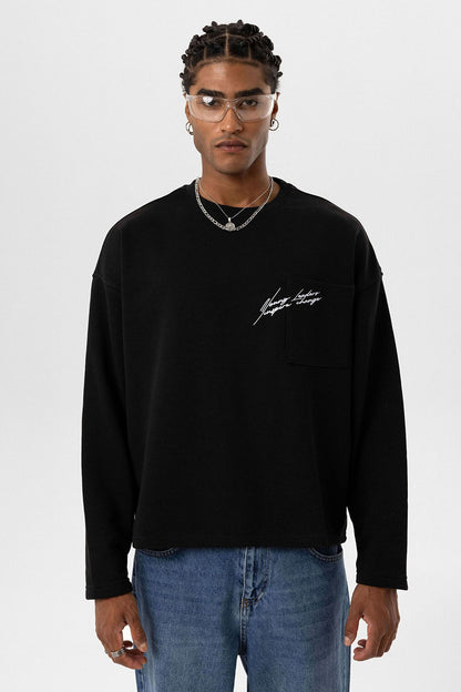 Cep Detaylı Oversize Sweatshirt V10-30