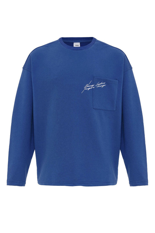 Cep Detaylı Oversize Sweatshirt