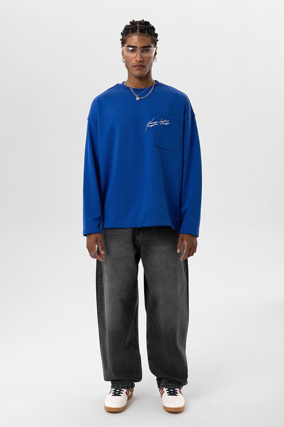 Cep Detaylı Oversize Sweatshirt