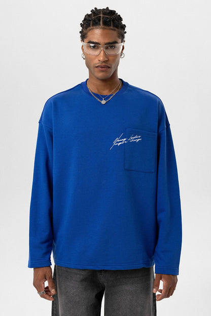 Cep Detaylı Oversize Sweatshirt