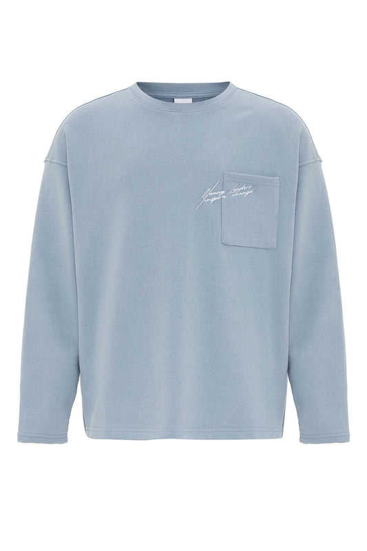 Cep Detaylı Oversize Sweatshirt