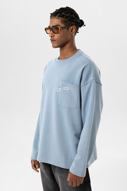 Cep Detaylı Oversize Sweatshirt