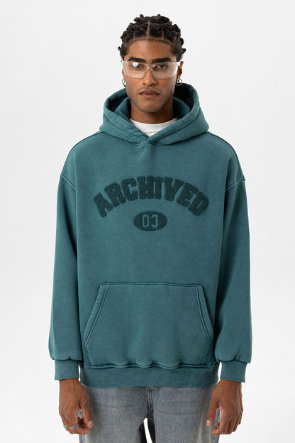 Yıkamalı Oversize Baskılı Sweatshirt