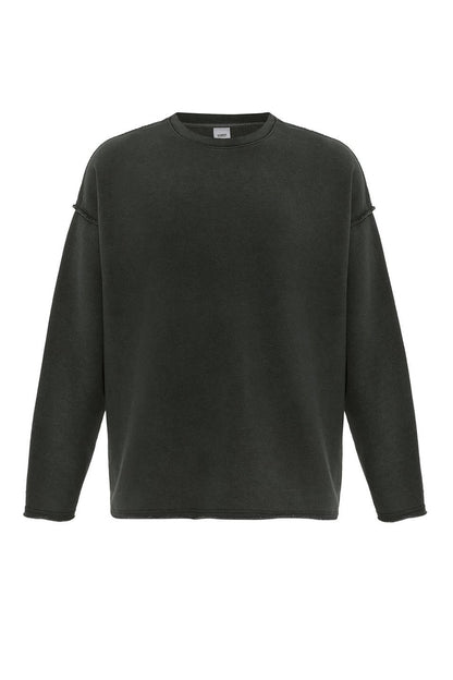 Yıkamalı Sırt Detaylı Oversize Sweatshirt