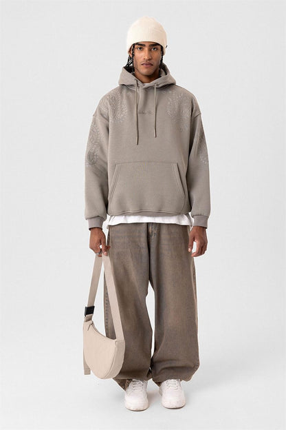 Desenli Oversize Sweatshirt
