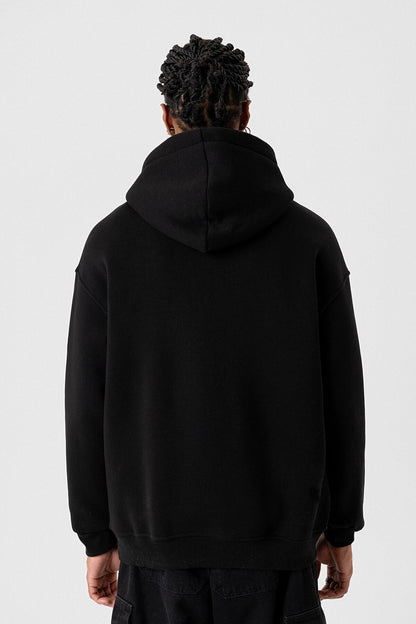 Renk Detaylı Oversize Kapüşonlu Sweatshirt