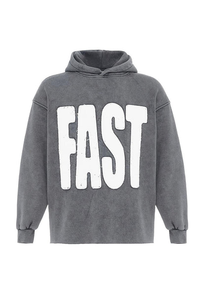 Yıkamalı Oversize Kapüşonlu Sweatshirt V10-50