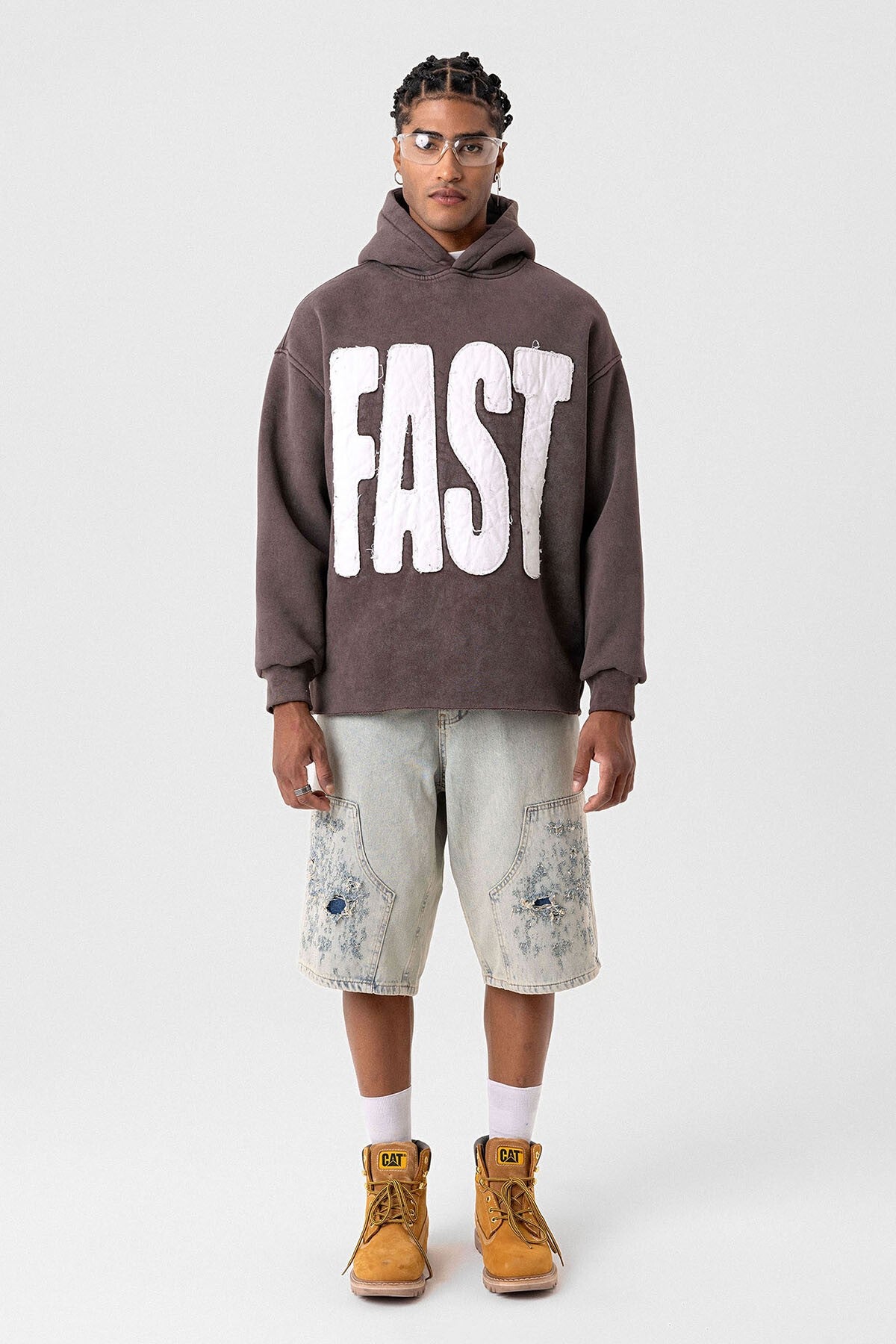 Yıkamalı Oversize Kapüşonlu Sweatshirt