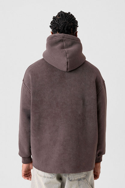 Yıkamalı Oversize Kapüşonlu Sweatshirt