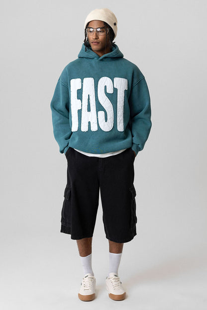 Yıkamalı Oversize Kapüşonlu Sweatshirt V10-50