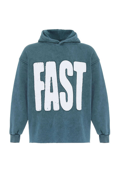Yıkamalı Oversize Kapüşonlu Sweatshirt V10-50