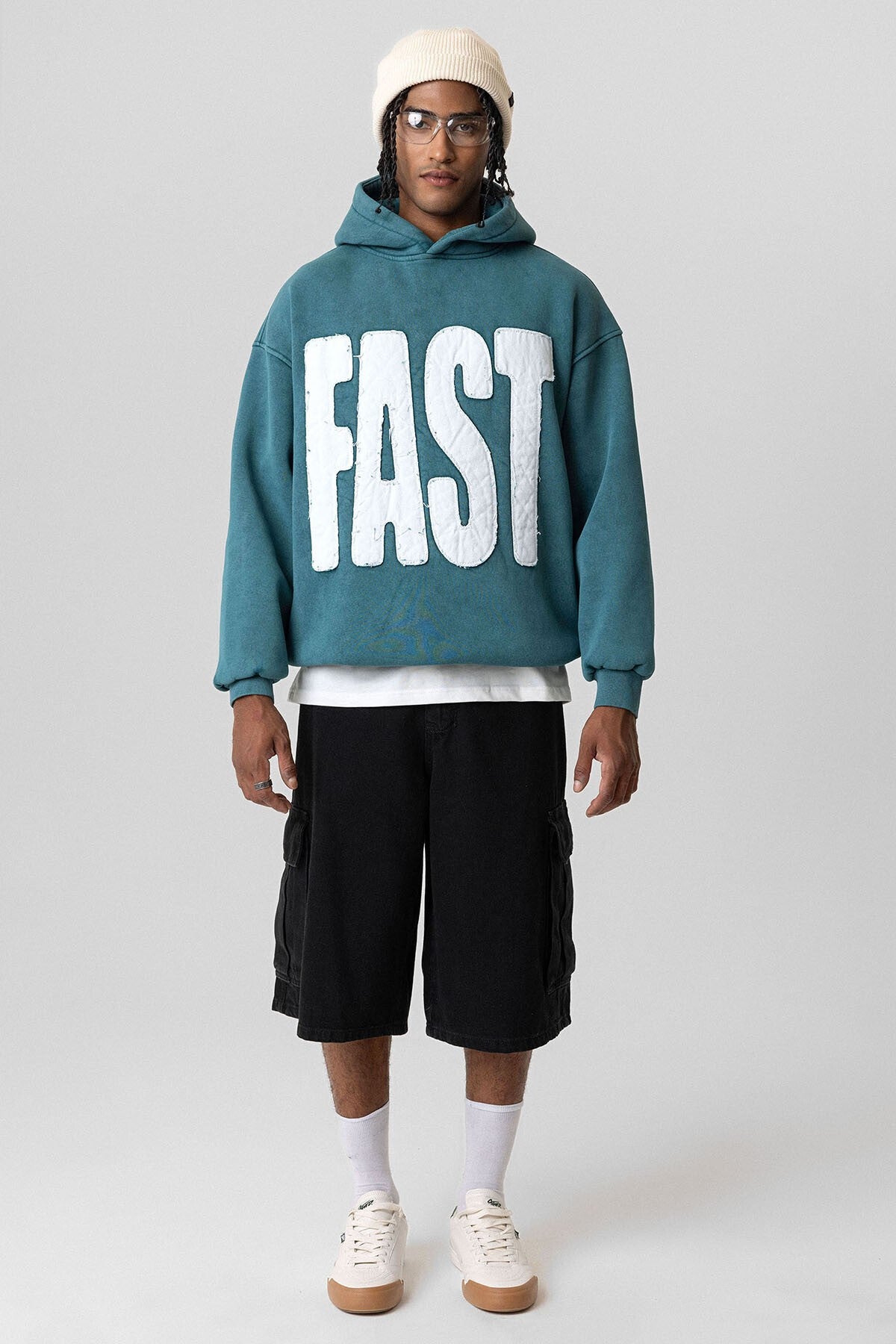 Yıkamalı Oversize Kapüşonlu Sweatshirt V10-50
