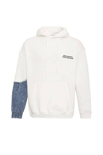 Kapüşonlu Kol Detaylı Oversize Sweatshirt