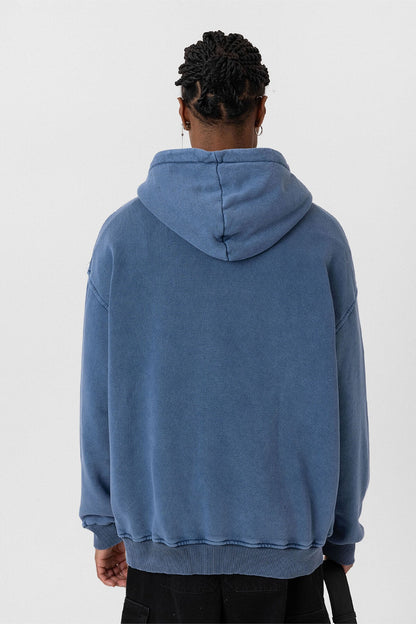 Premıum Yıkamalı Fermuarlı Oversize Sweatshirt