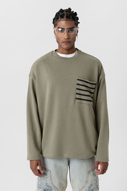 Cep Detaylı Oversize Sweatshirt