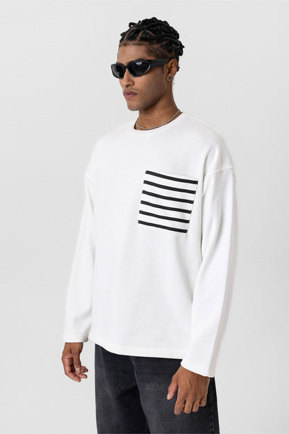 Cep Detaylı Oversize Sweatshirt
