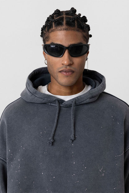 Premıum Yıkamalı Kapüşonlu Oversize Sweatshirt