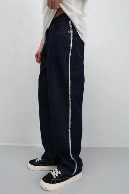 Yan Dikiş Detaylı Baggy Jean