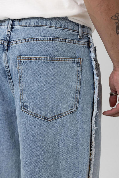 Yan Dikiş Detaylı Baggy Jean