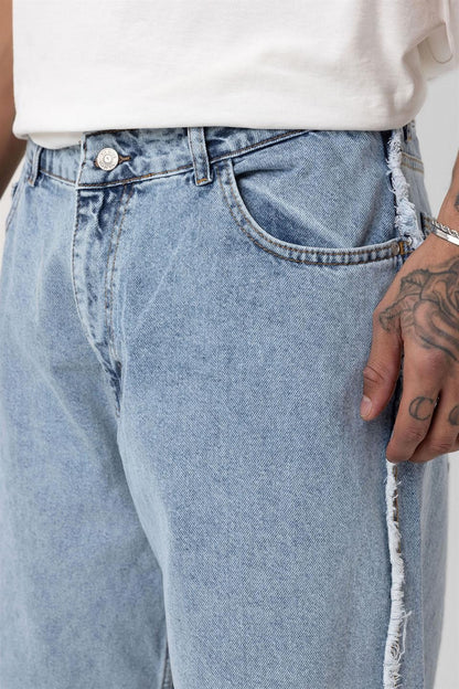 Yan Dikiş Detaylı Baggy Jean