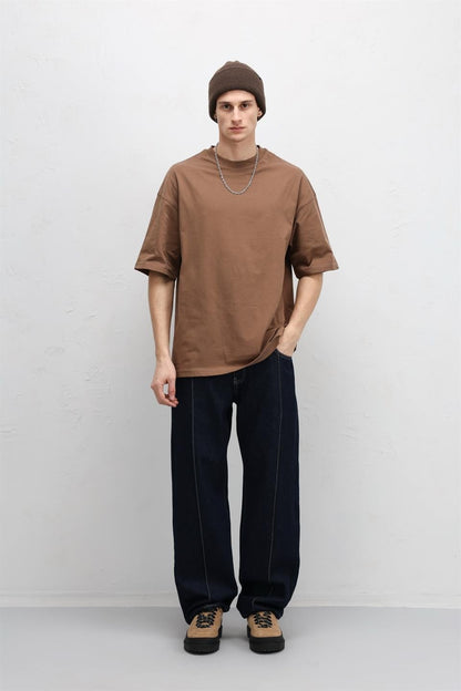 Dikiş Detaylı Relaxed Fit Jean