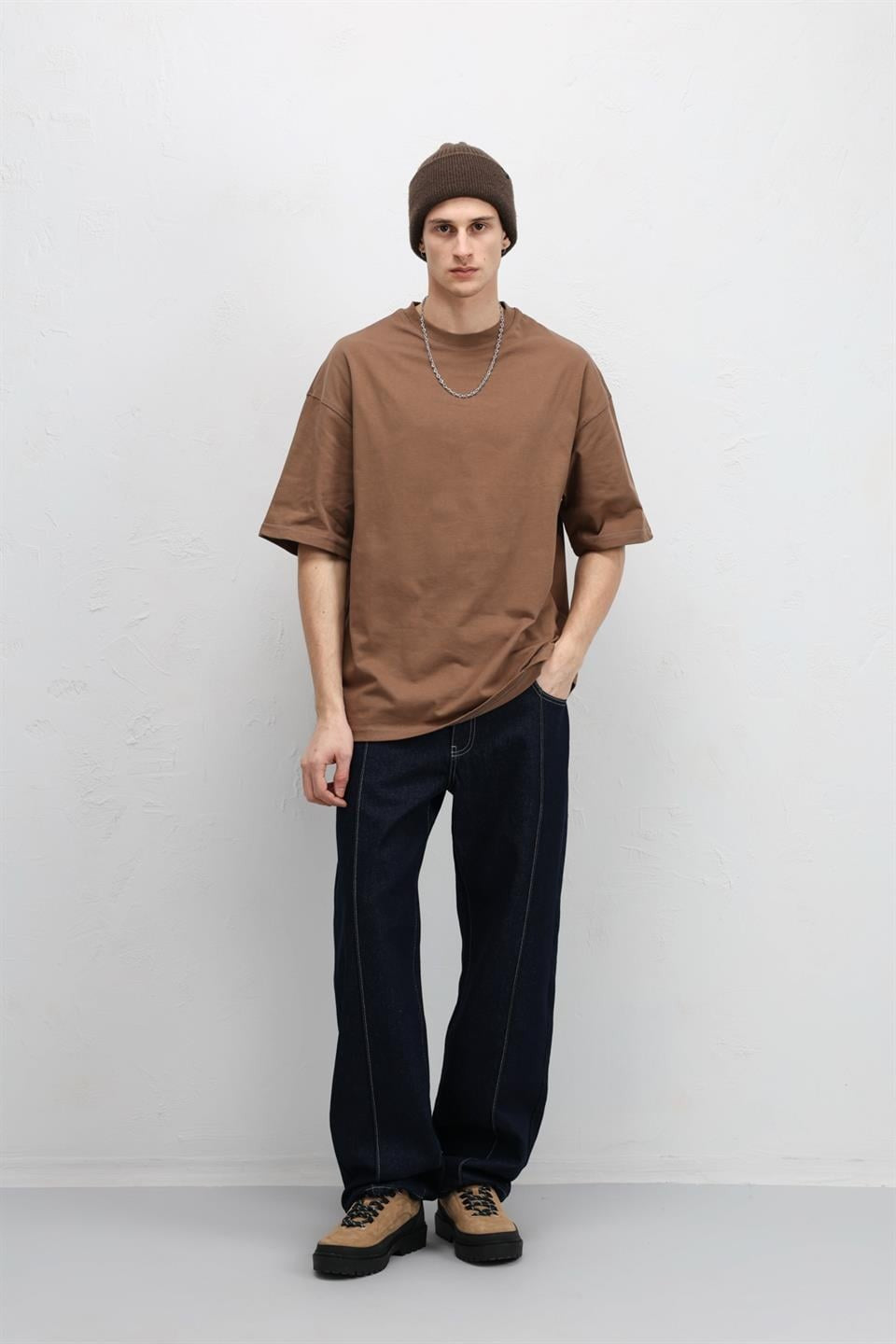 Dikiş Detaylı Relaxed Fit Jean