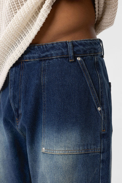 Cep Detaylı Baggy Fit Jean