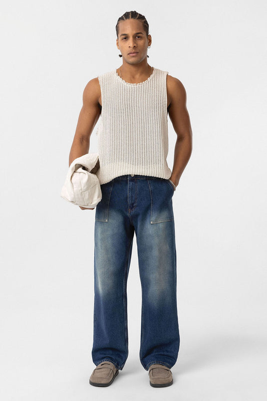 Cep Detaylı Baggy Fit Jean