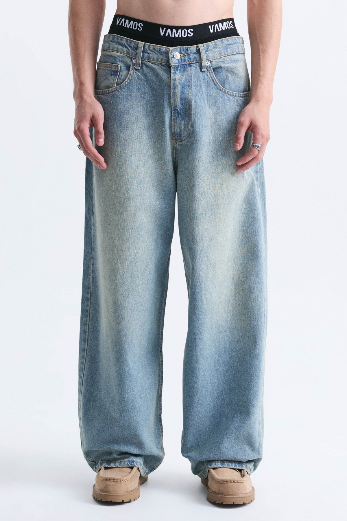 New Baggy Yıkamalı Jean