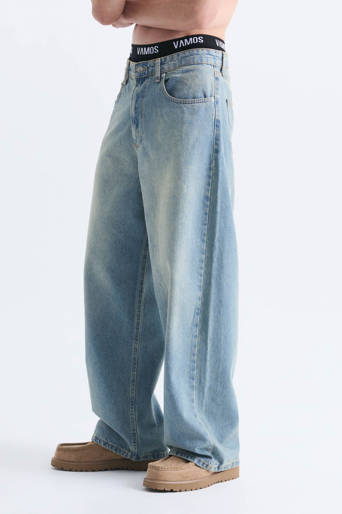 New Baggy Yıkamalı Jean