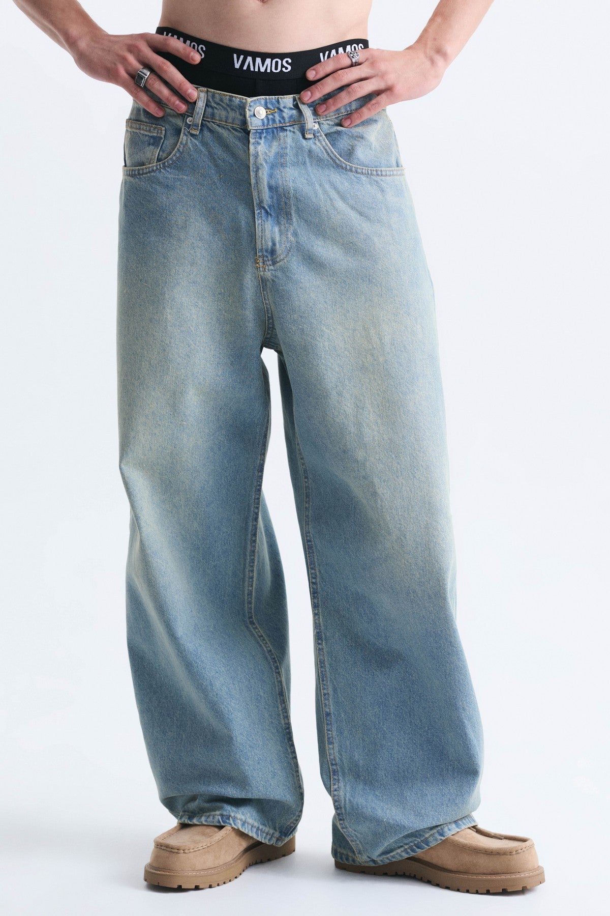 New Baggy Yıkamalı Jean