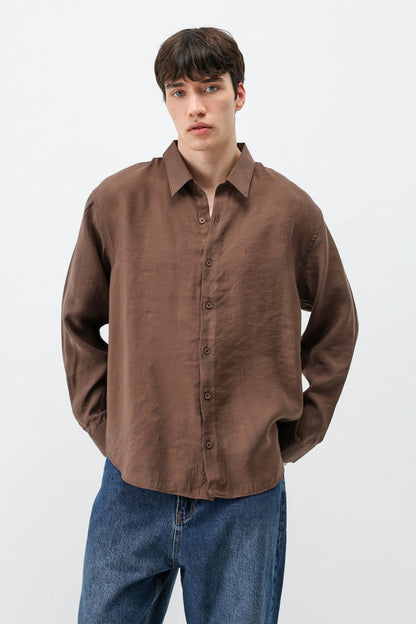 Modal Kumaş Oversize Gömlek