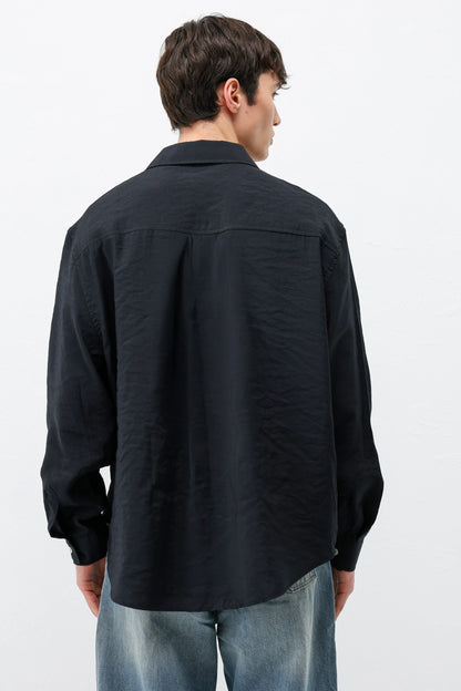 Modal Kumaş Cepli Oversize Gömlek