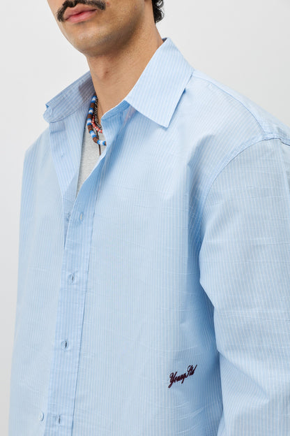 Boxy Fit Yazı Detaylı Gömlek