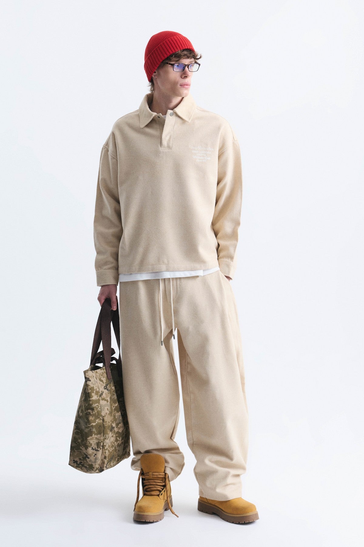 Boxy Fit Polo Yaka Sweatshirt