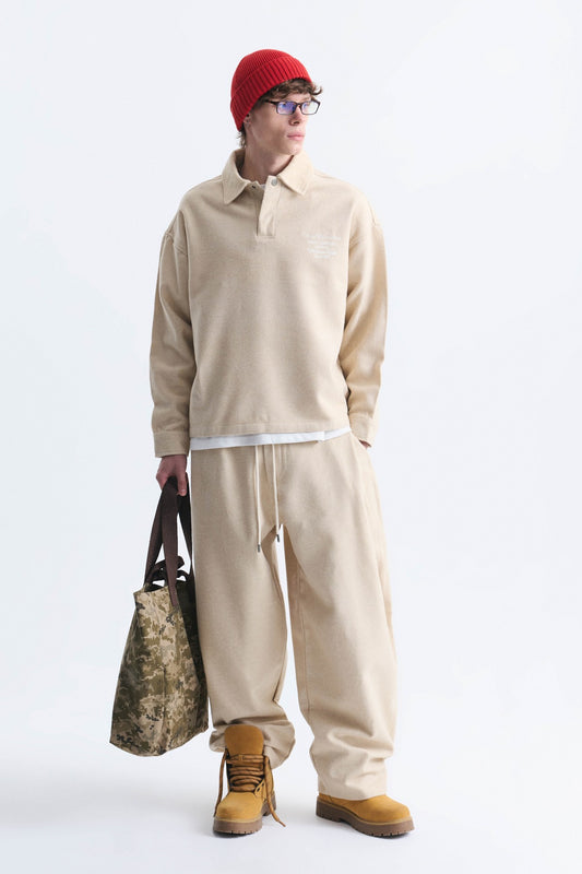 Boxy Fit Polo Yaka Sweatshirt