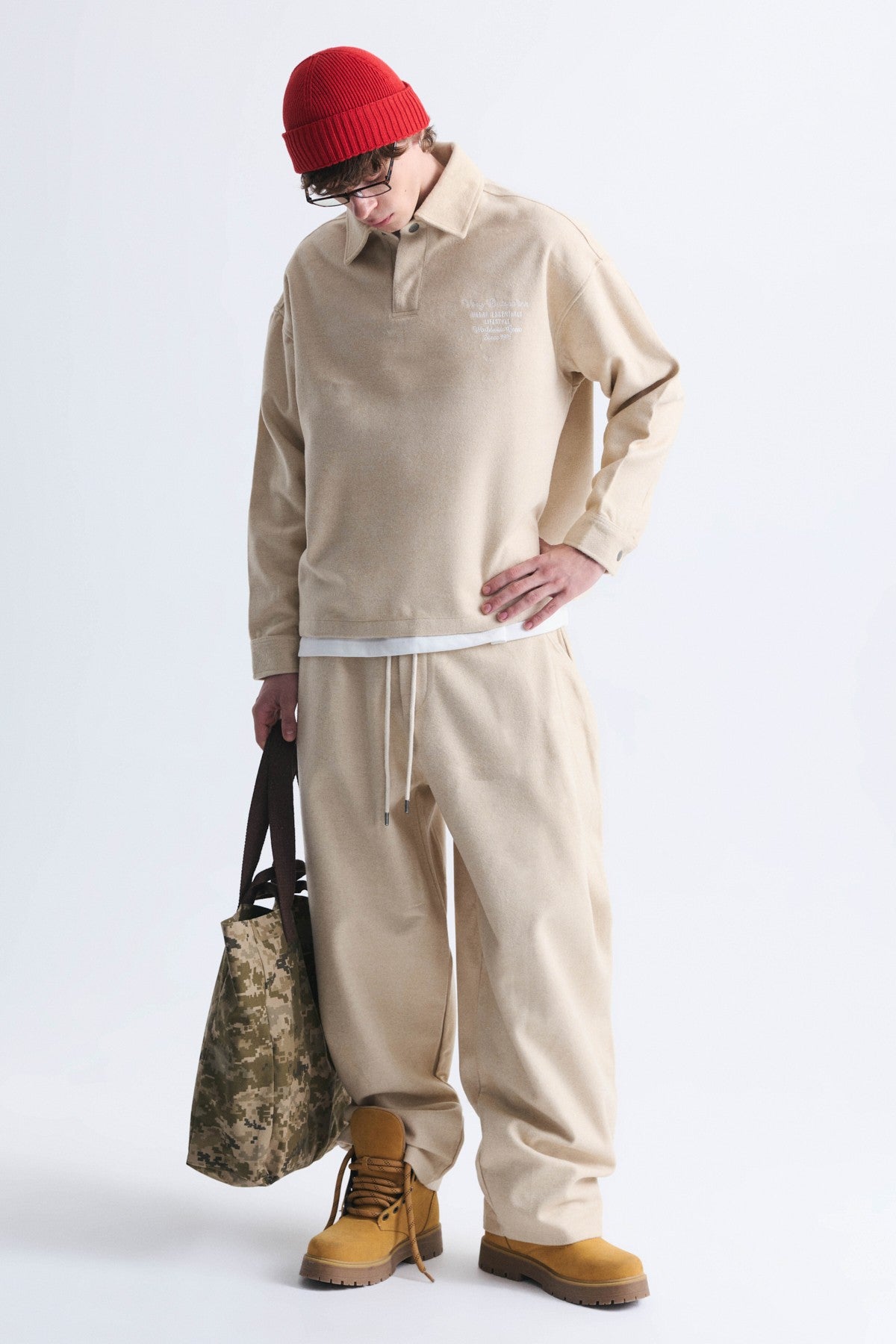 Boxy Fit Polo Yaka Sweatshirt